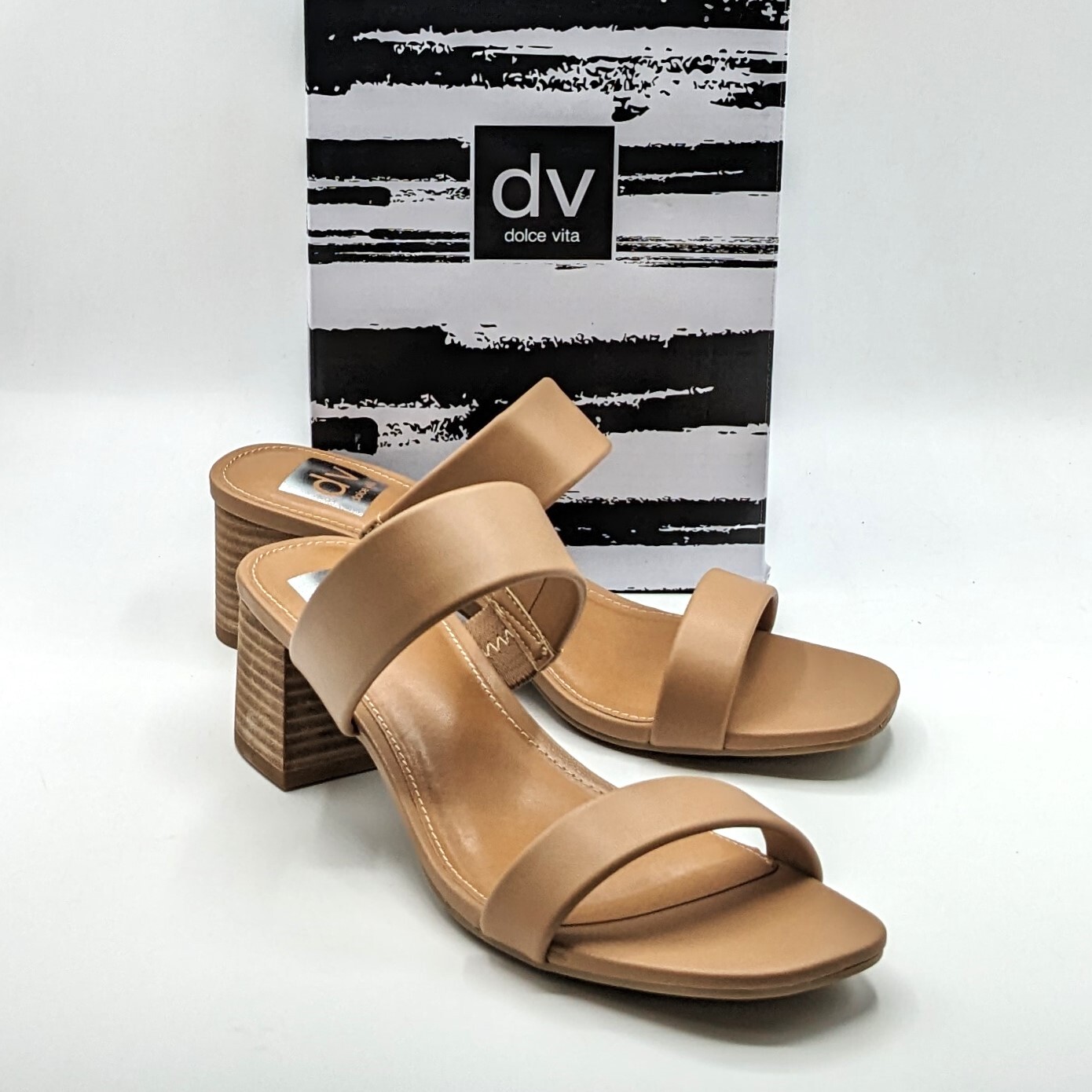 dv By Dolce Vita Women’s Lextra Dual Strap Heeled Sandal [Café – Tan] Pick Size