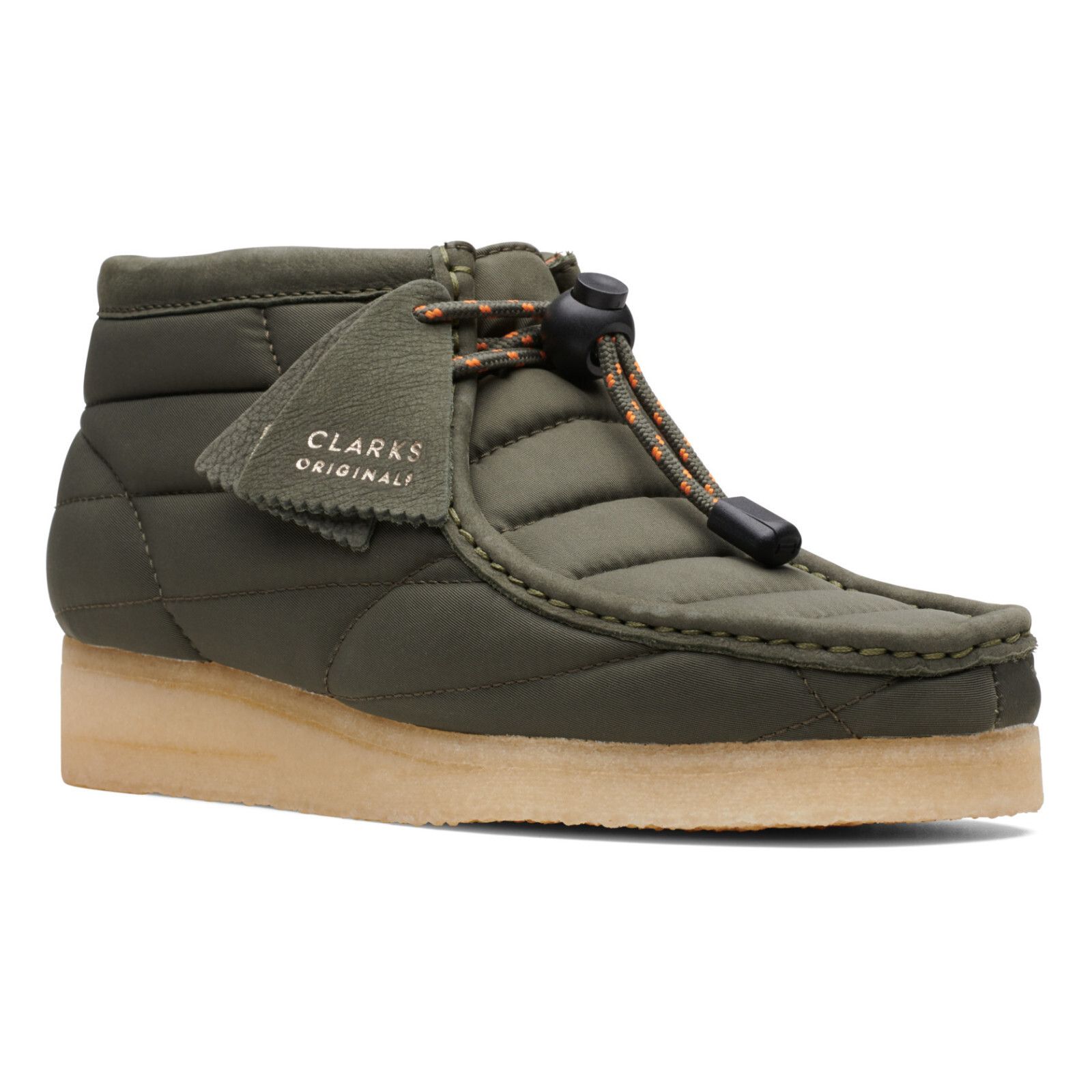 Size 6 – NIB Clarks Originals WOMEN’S Wallabee Boot Khaki Quilted 26168760