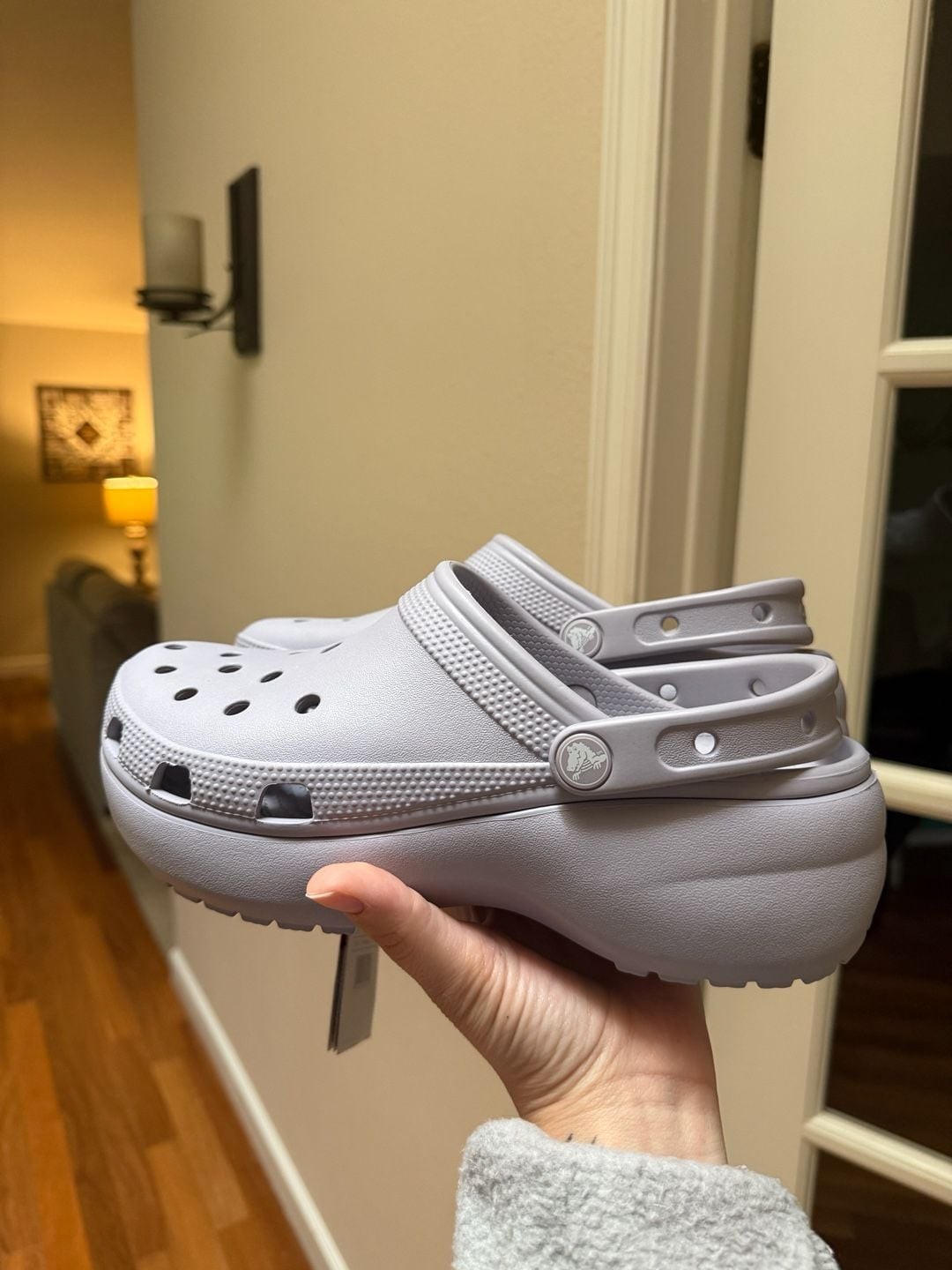 Crocs Classic Platform Clog in Grape Ice