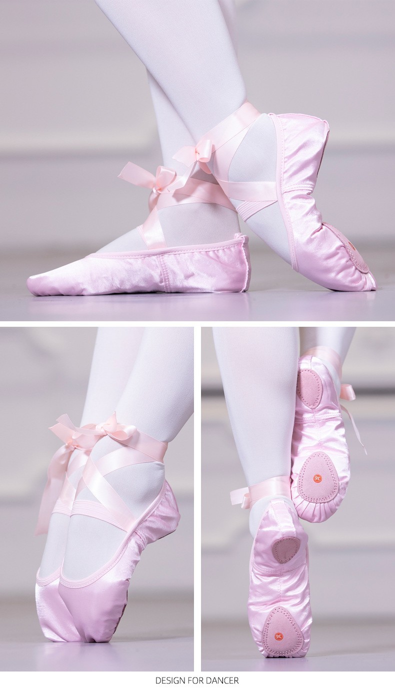 BALLET SLIPPERS Breathable Lightweight Sation DANCE Shoes For Girls WOMEN YOGA