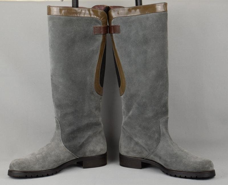 Women Studio Pollini Boots Grey Suede 38