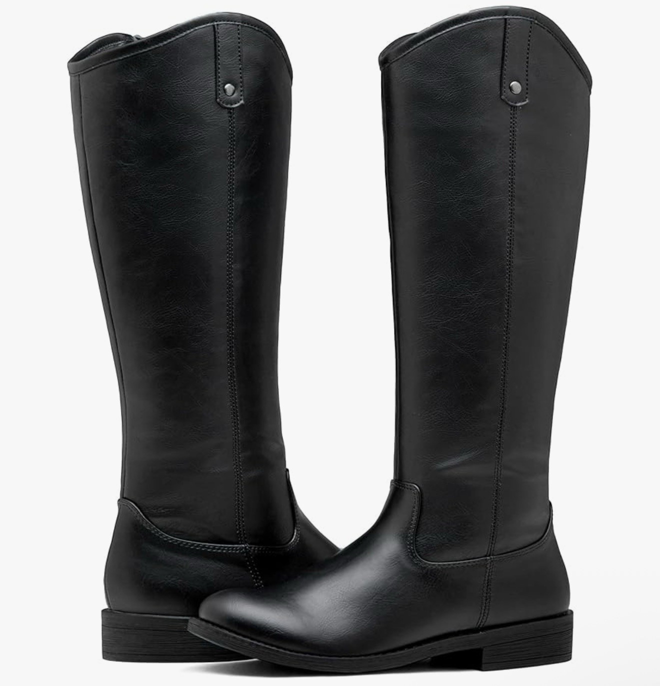 Vepose New York Knee High Boots Womens Size 9 Black Side Zip Shoes Equestrian