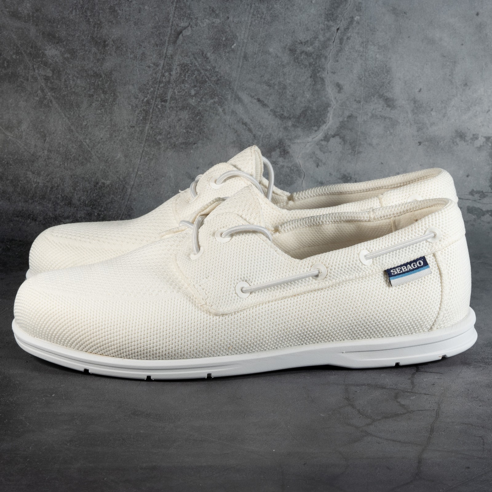 SEBAGO Monterey Textile Boat Shoes Color White Color Womens Size 8.5
