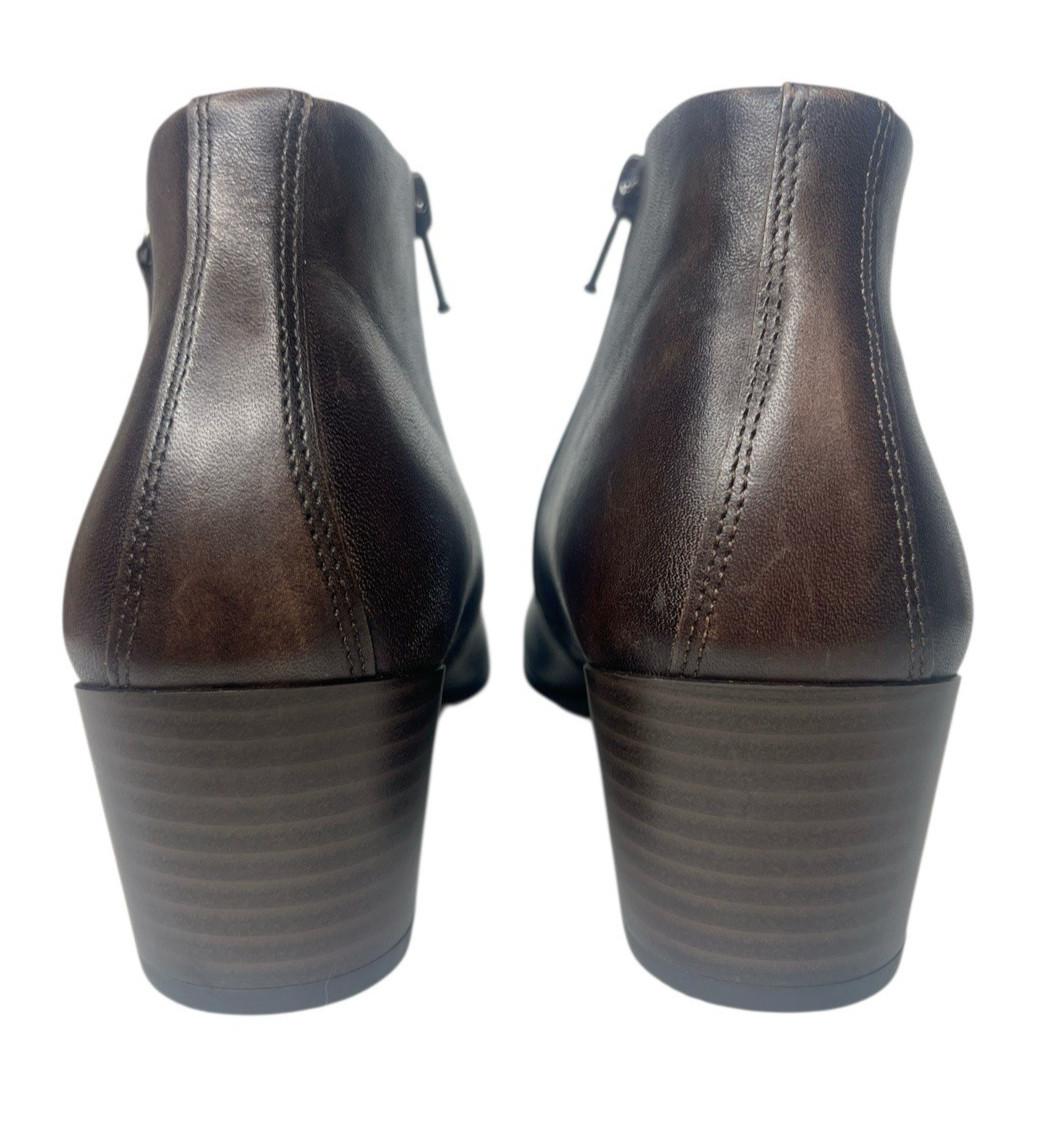 ECCO SHAPE M35 Zip Cocoa Brown Leather Ankle Boot Women’s Sz EU41/US10-10.5