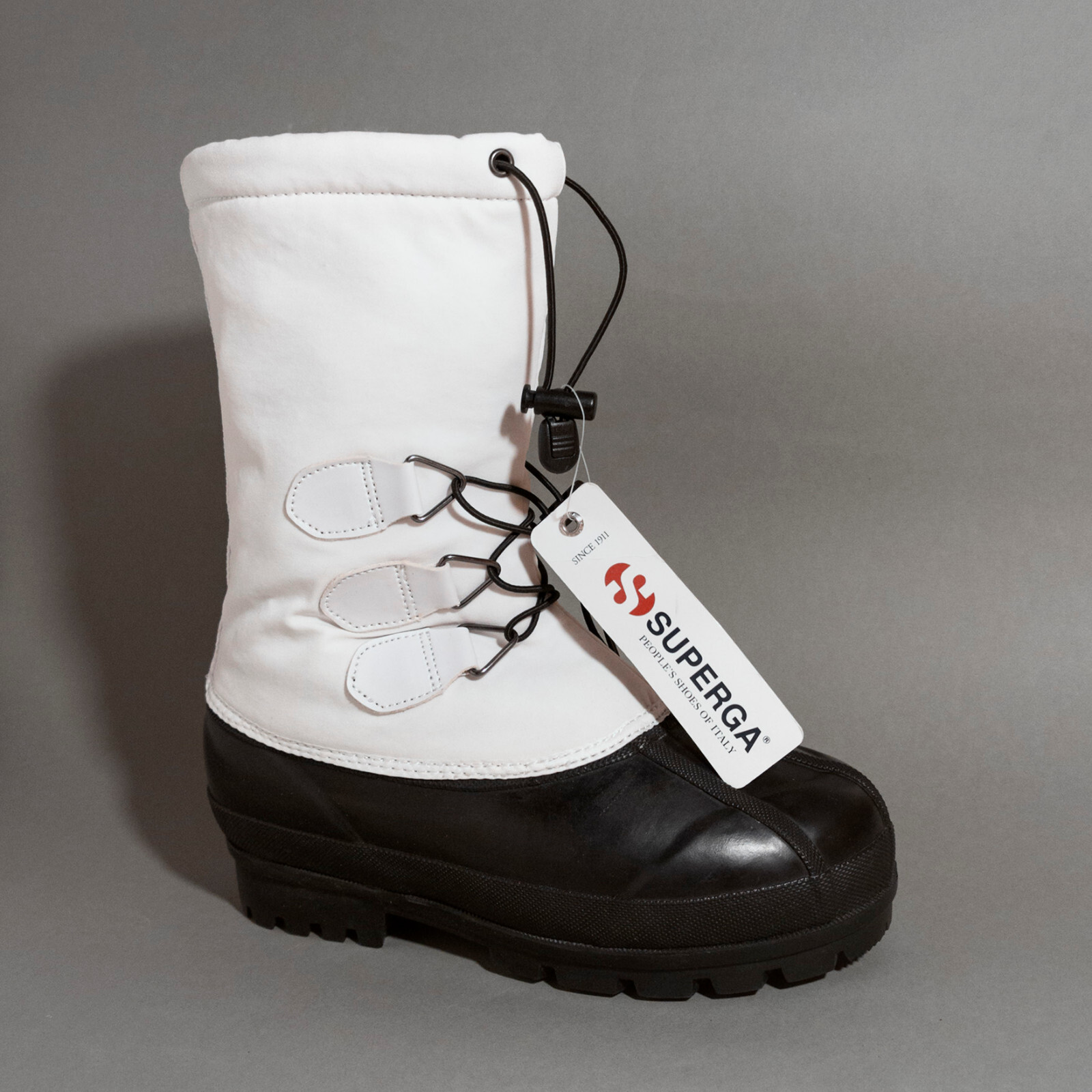 NP~150€ Superga Alpina snow boots 39 retro winter boots rubber textile White