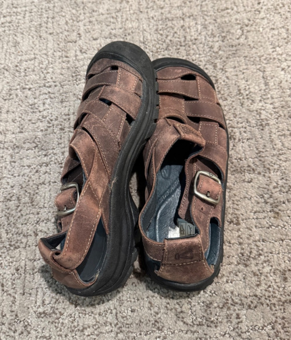keen la jolla leather sandals, size 7.5