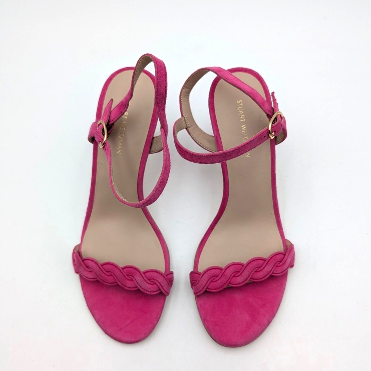 Stuart Weitzman Dancer Twistie 100 Suede Sandal Women’s Pink Size US7.5 EU38