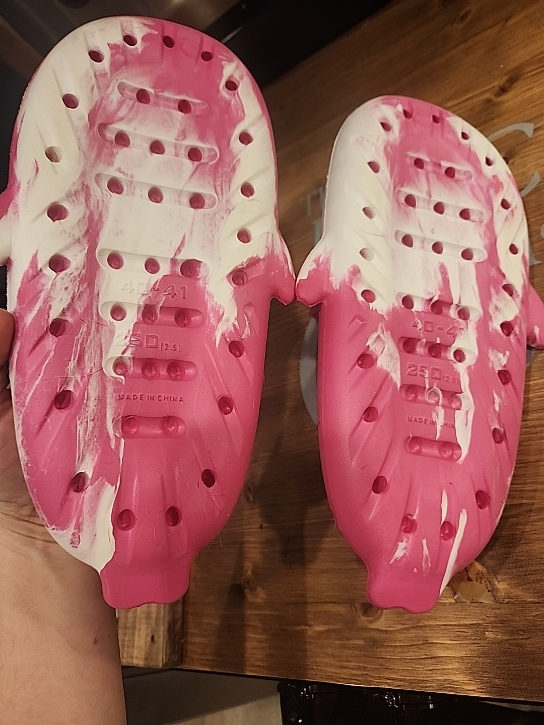 Pink Shark Slippers Beach Women Indoor Bathroom Slides Size 10