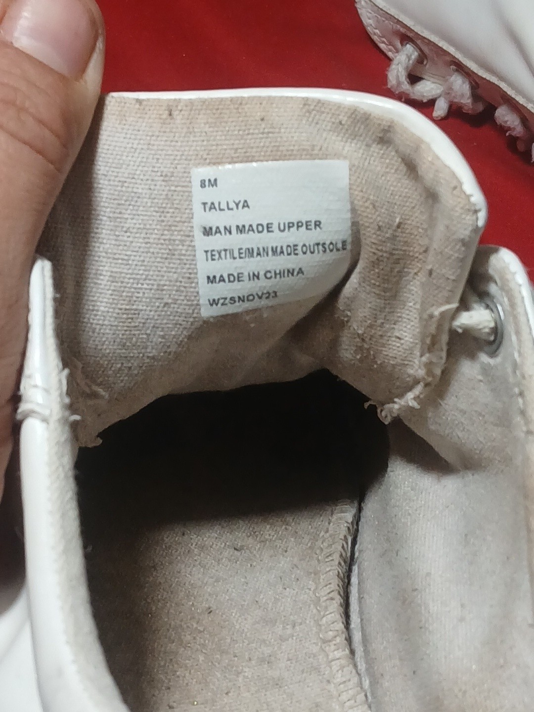 IEspirit Faux Leather White Sneakers. Size 8