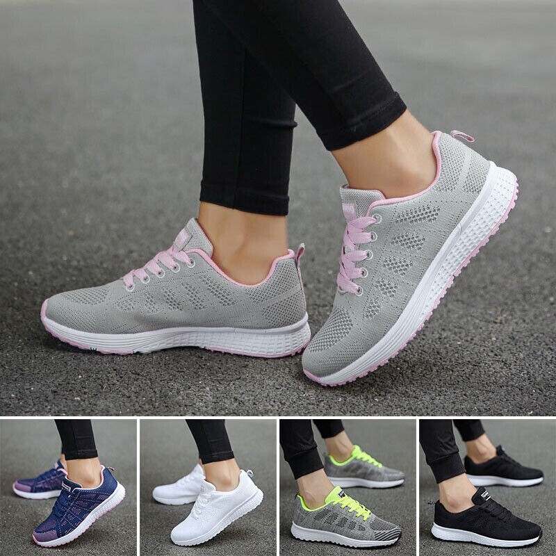 Orthopedic Walking Round Shoes for Women Mesh Breathable Trainers Outdoor Sport
