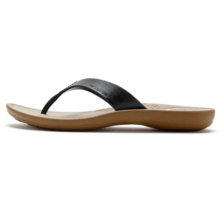 NEW Okabashi Breeze Women’s Flip Flops Toffee Black Comfort Arch Support Sandals