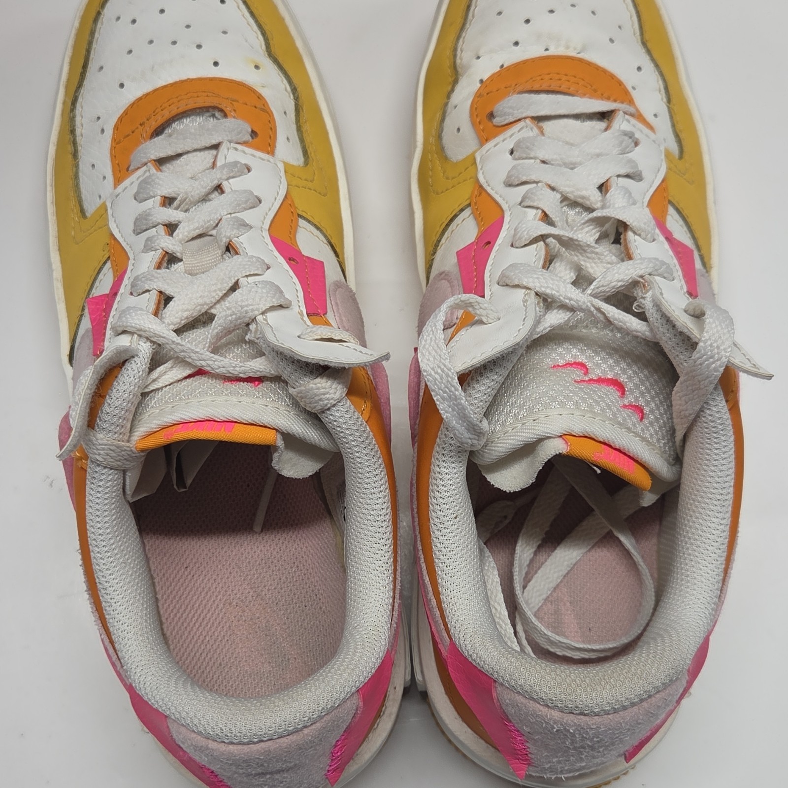 Nike Air Force 1 Fontanka Sunrise Women’s Lace-Up Leather DX2675-100 SIZE 9.5