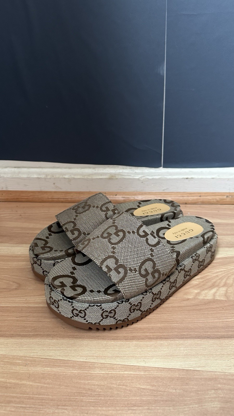 Women Platform Gucci Slides