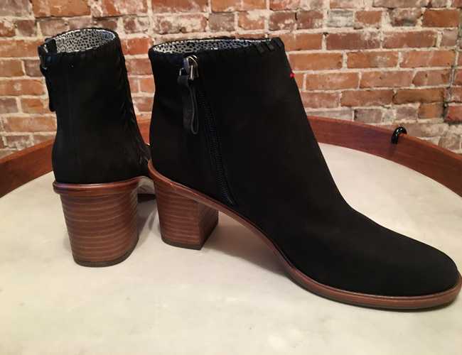 ED Ellen Degeneres Black Nubuck Leather Susumu Ankle Boots NEW