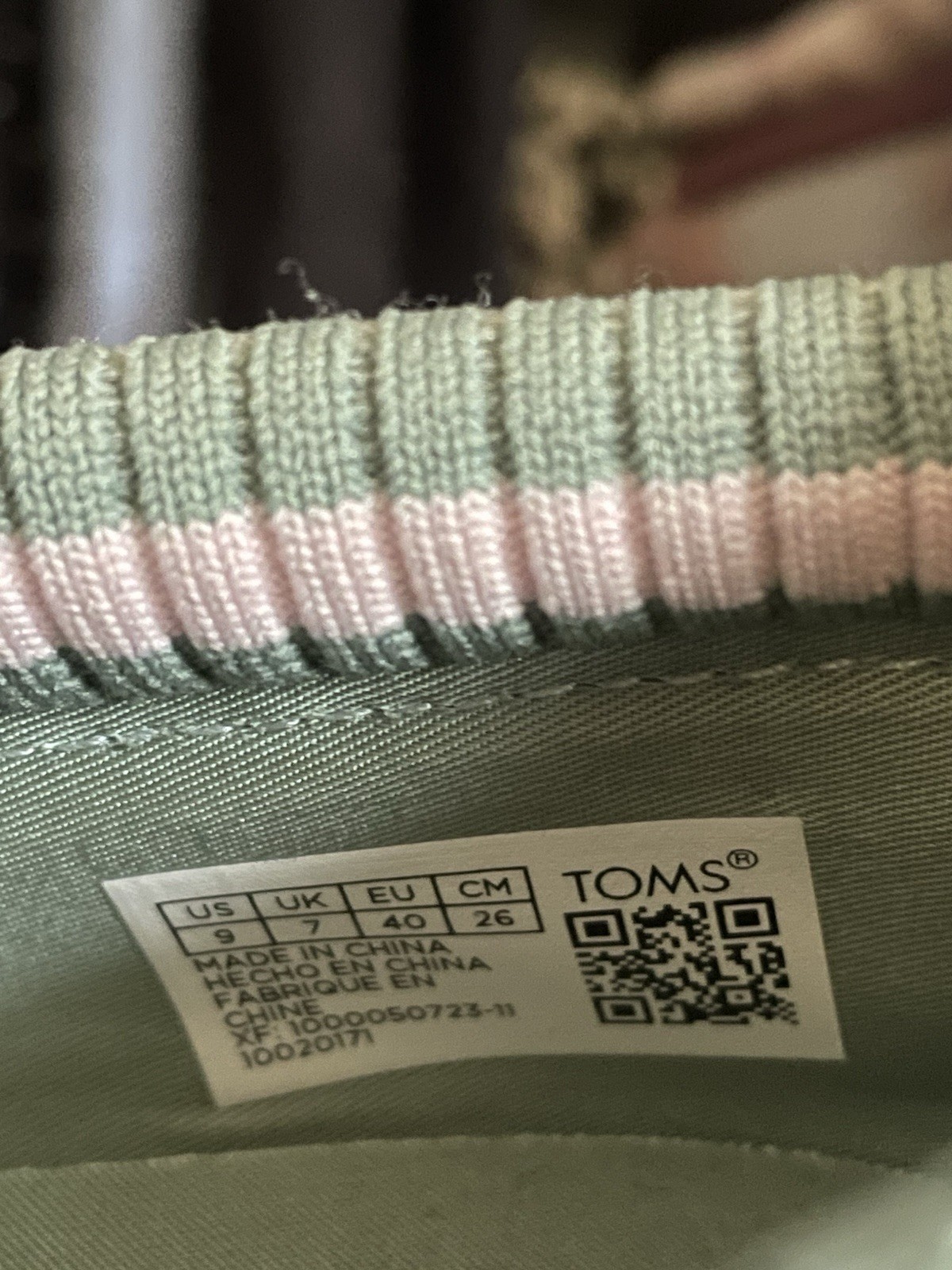 TOMS Alpargata Resident 2.0 Size 9 Frosty Sage