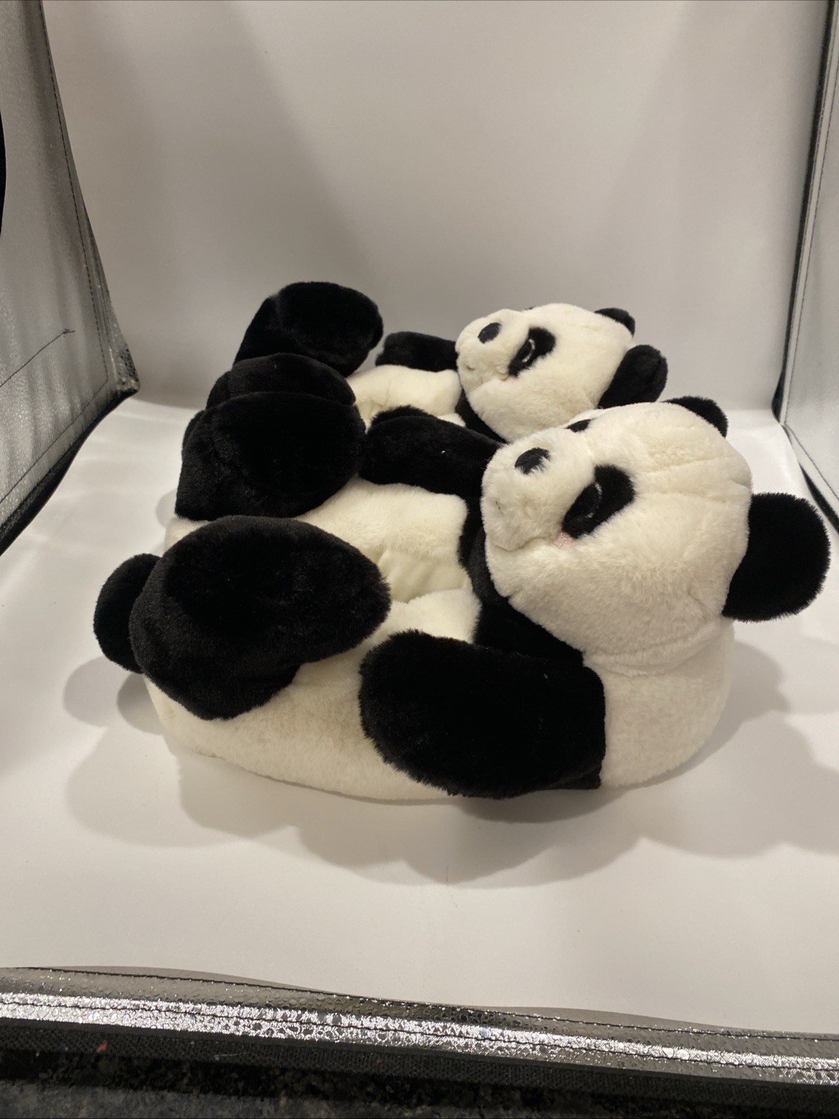 Panda Bear Plush Slippers Woman’s Size L