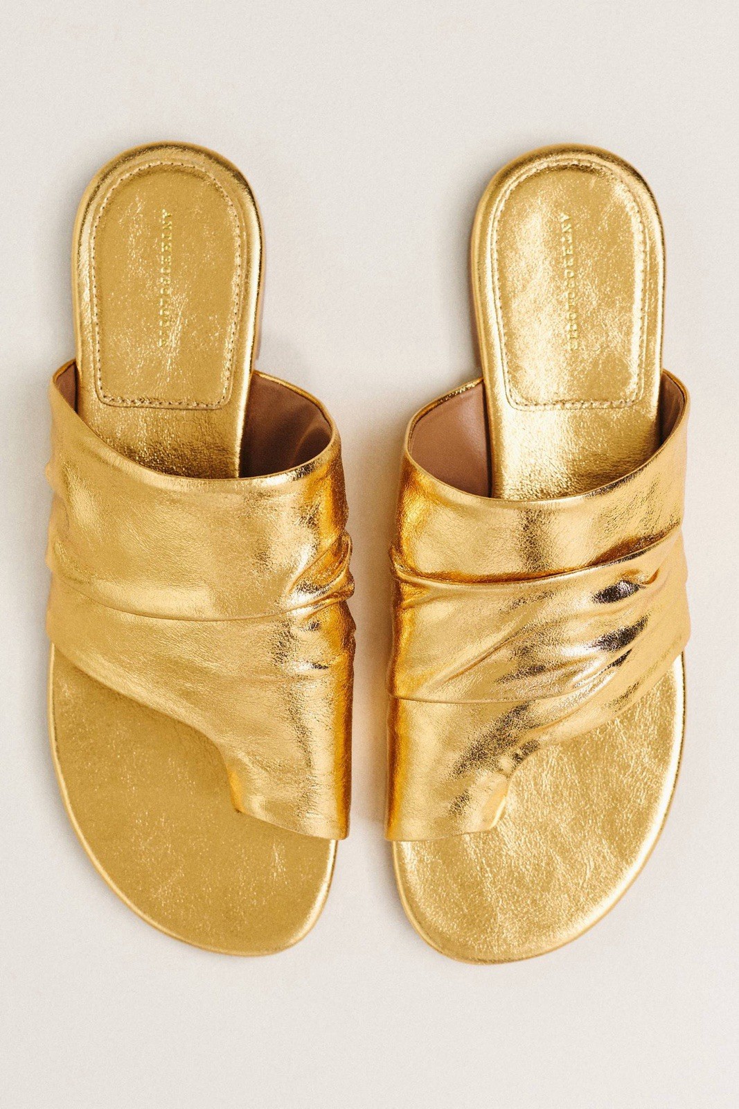 gold sandals