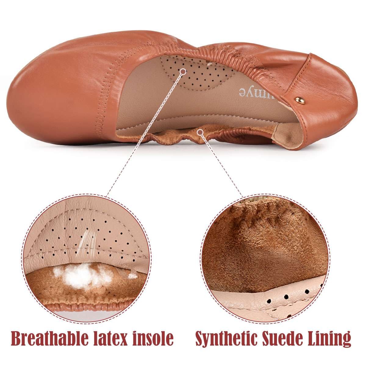 Women Ballet Flat Round Toe Slip On Comfortable Casual Travel Work Walking Shoes