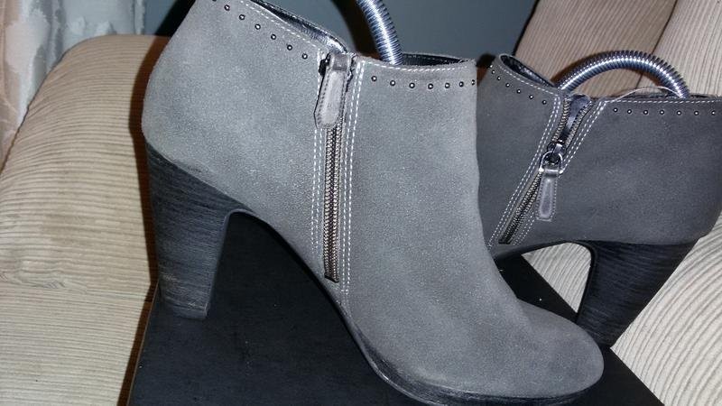 Women Ecco boots grey suede 40 #3Q0Y
