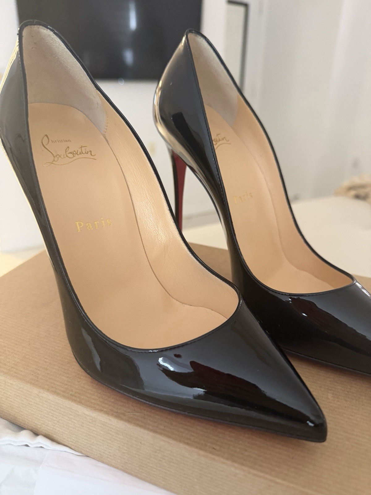 Christian Louboutin So Kate 120 Black Patent Pumps – Size EU 38 – Brand New