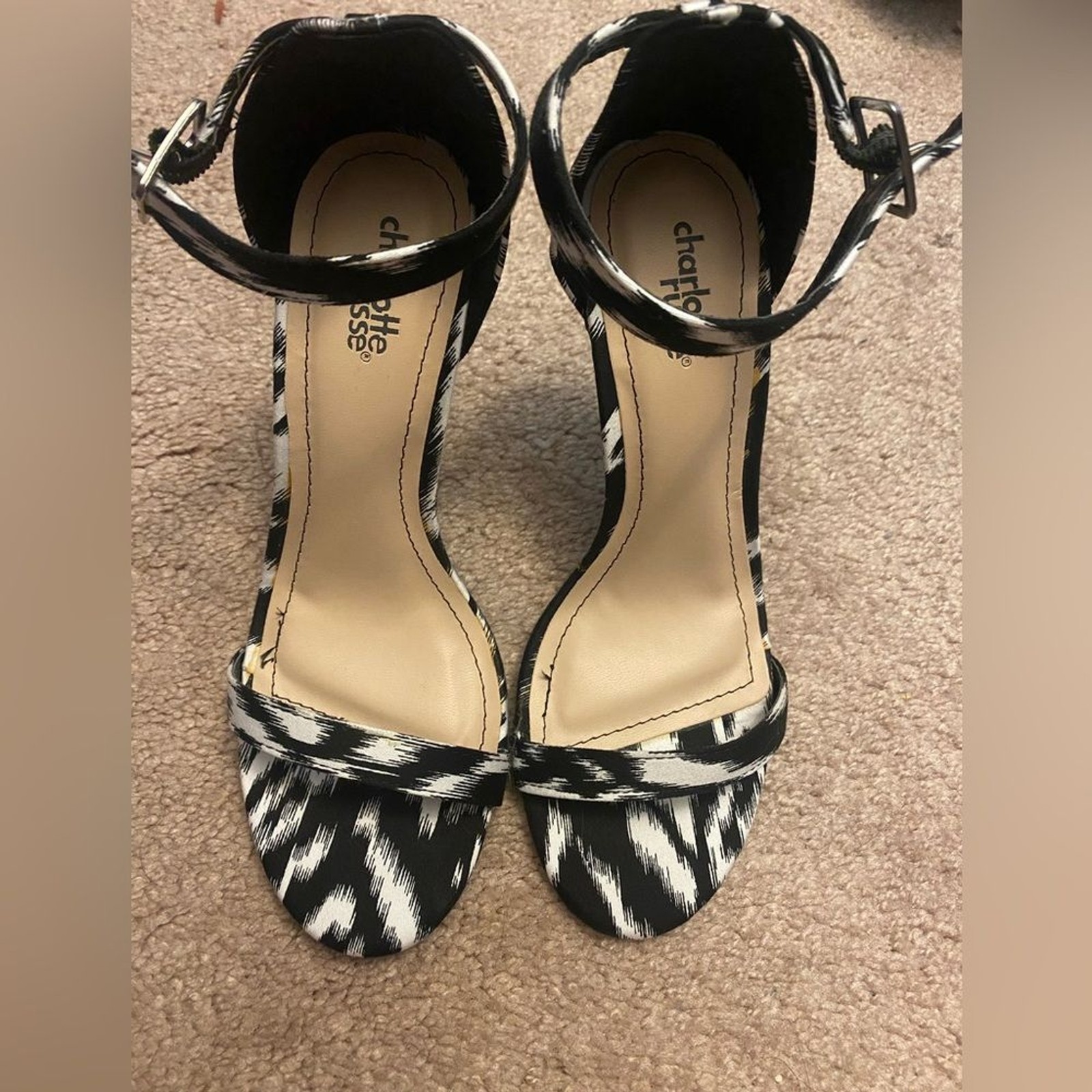 NWT Charlotte Russe Zebra High Heels