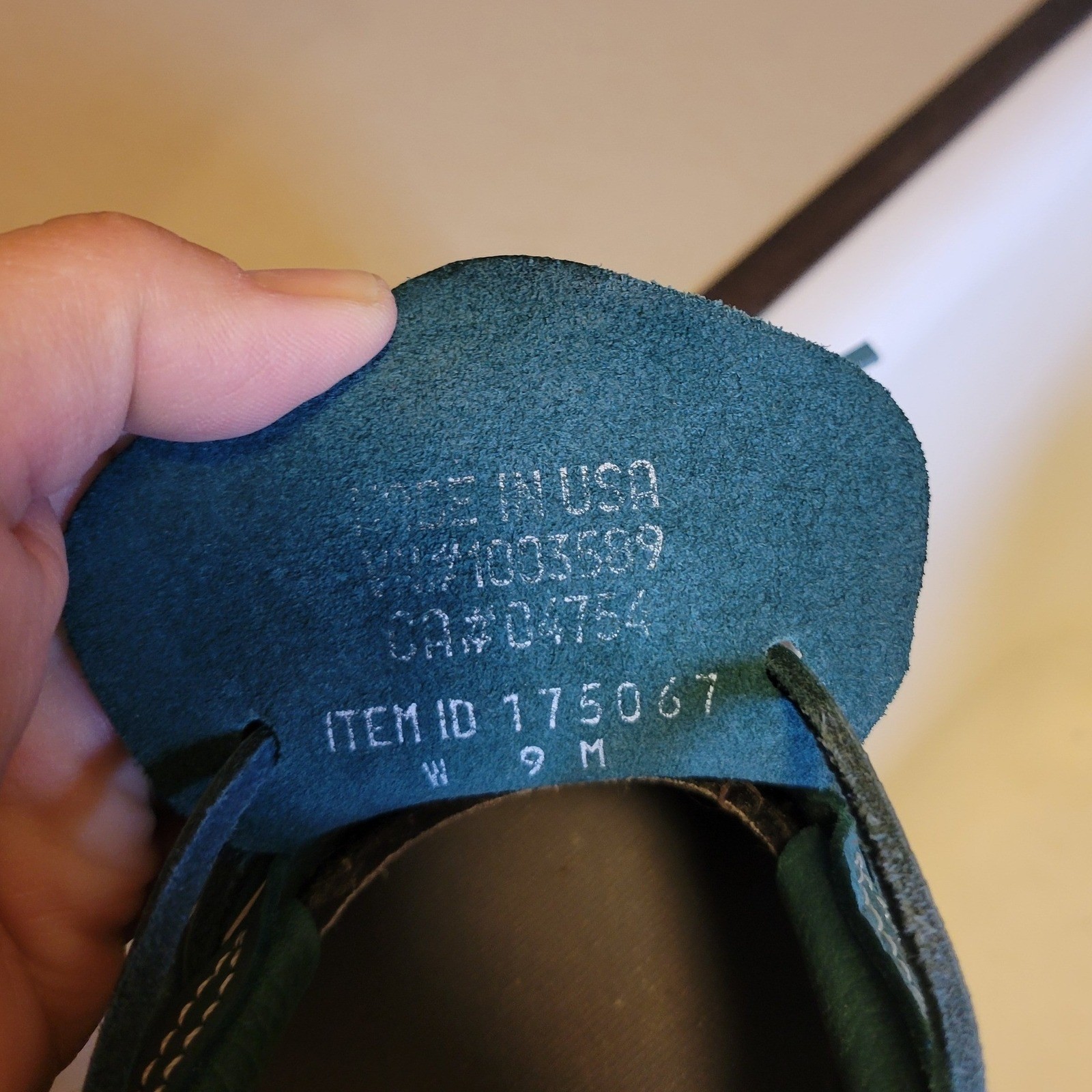 Rare VTG LL Bean Low Moc Duck Boots Sz 9 Teal Green Leather & Purple Maine Made
