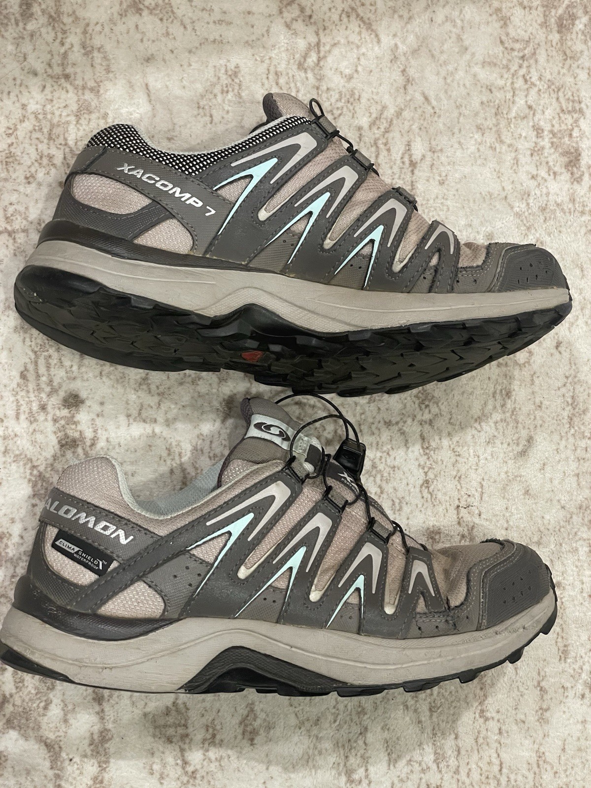 Salomon XA Comp 7 ClimaShield Waterproof Quicklace Trail Shoes US 7 Women’s