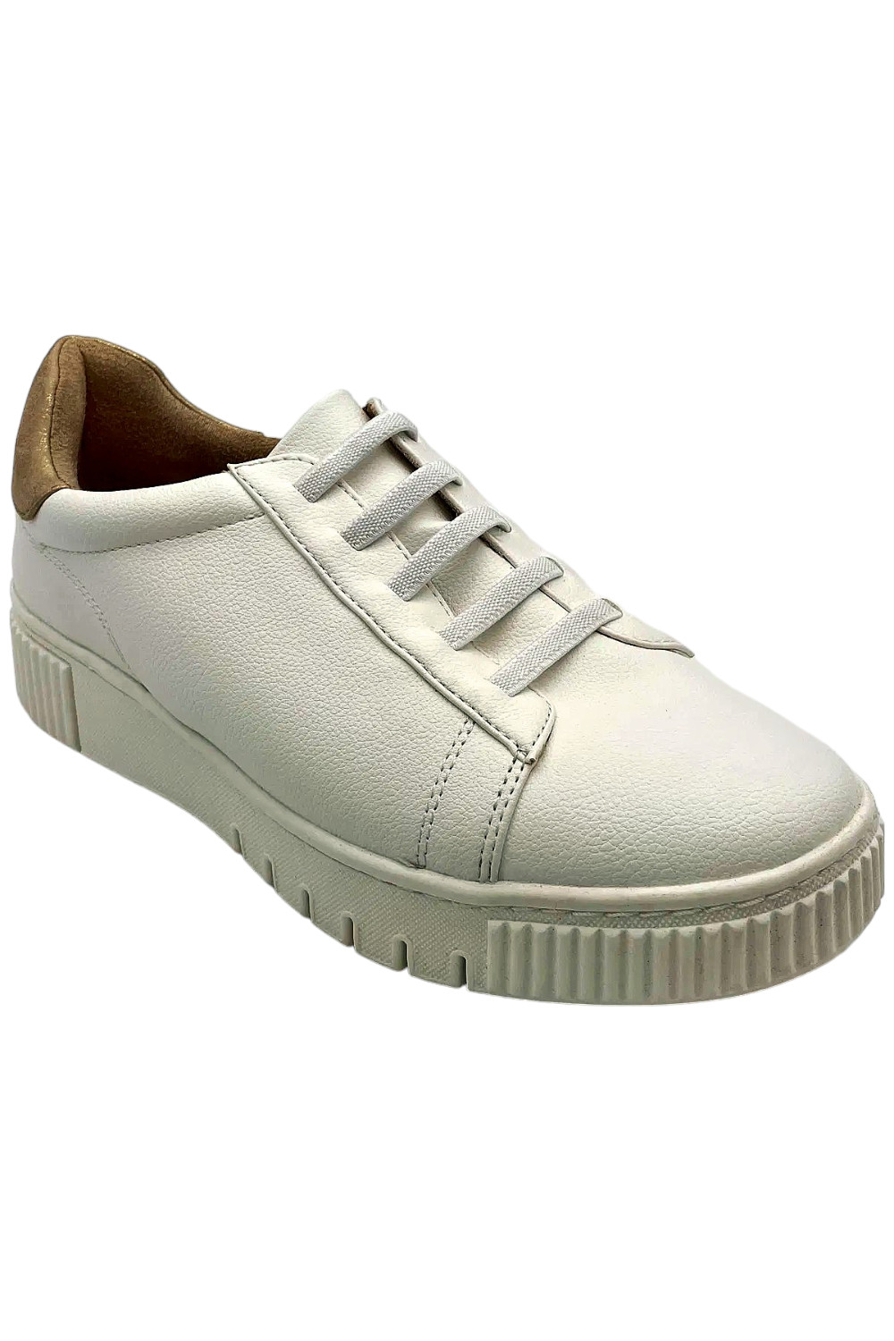 SOUL Naturalizer Tia Step-In Laced Sneaker White/Gold Detail