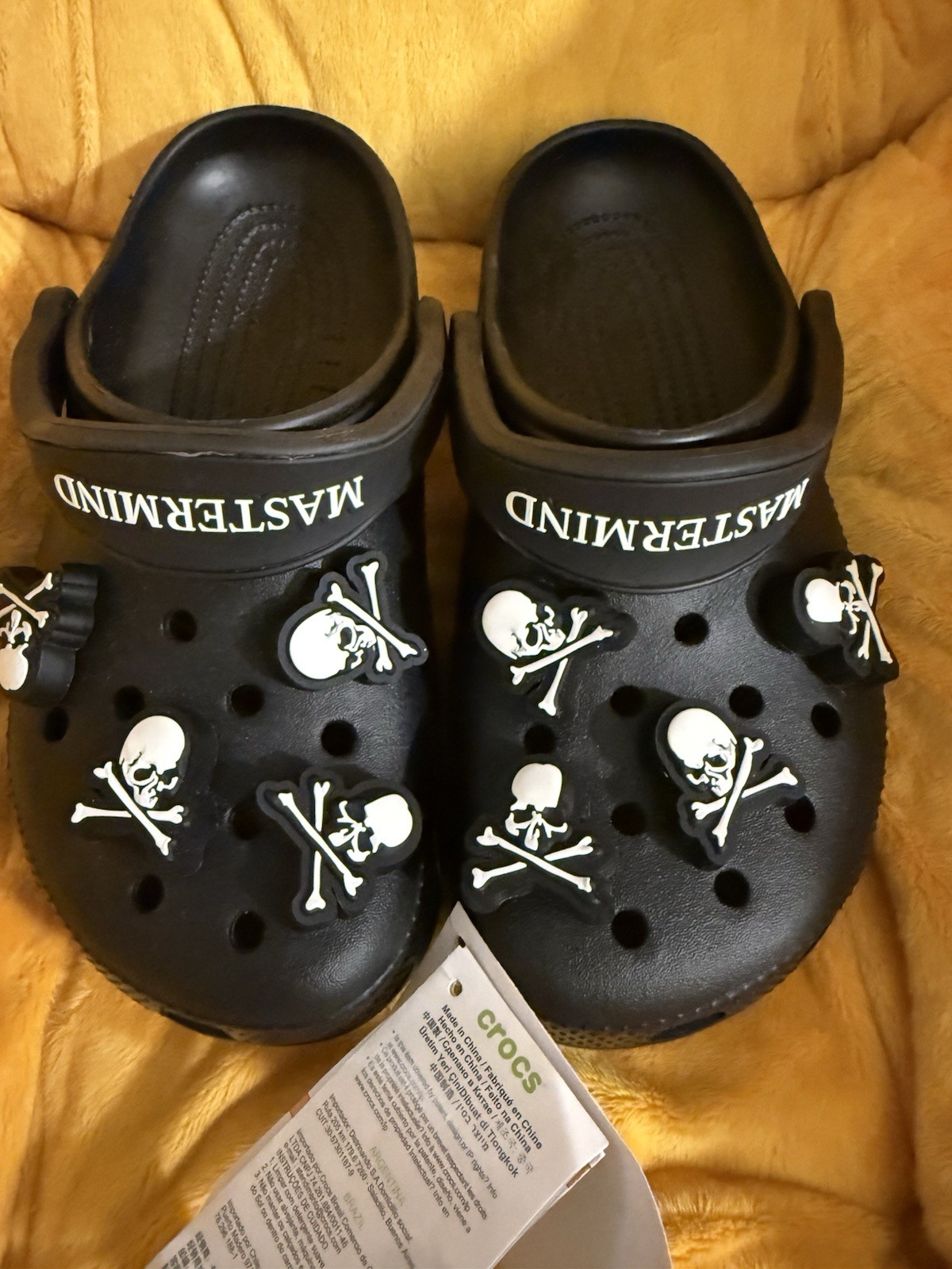 Crocs X Mastermind Classic Clog Skulls Black Size W8 / M6 New With Tag