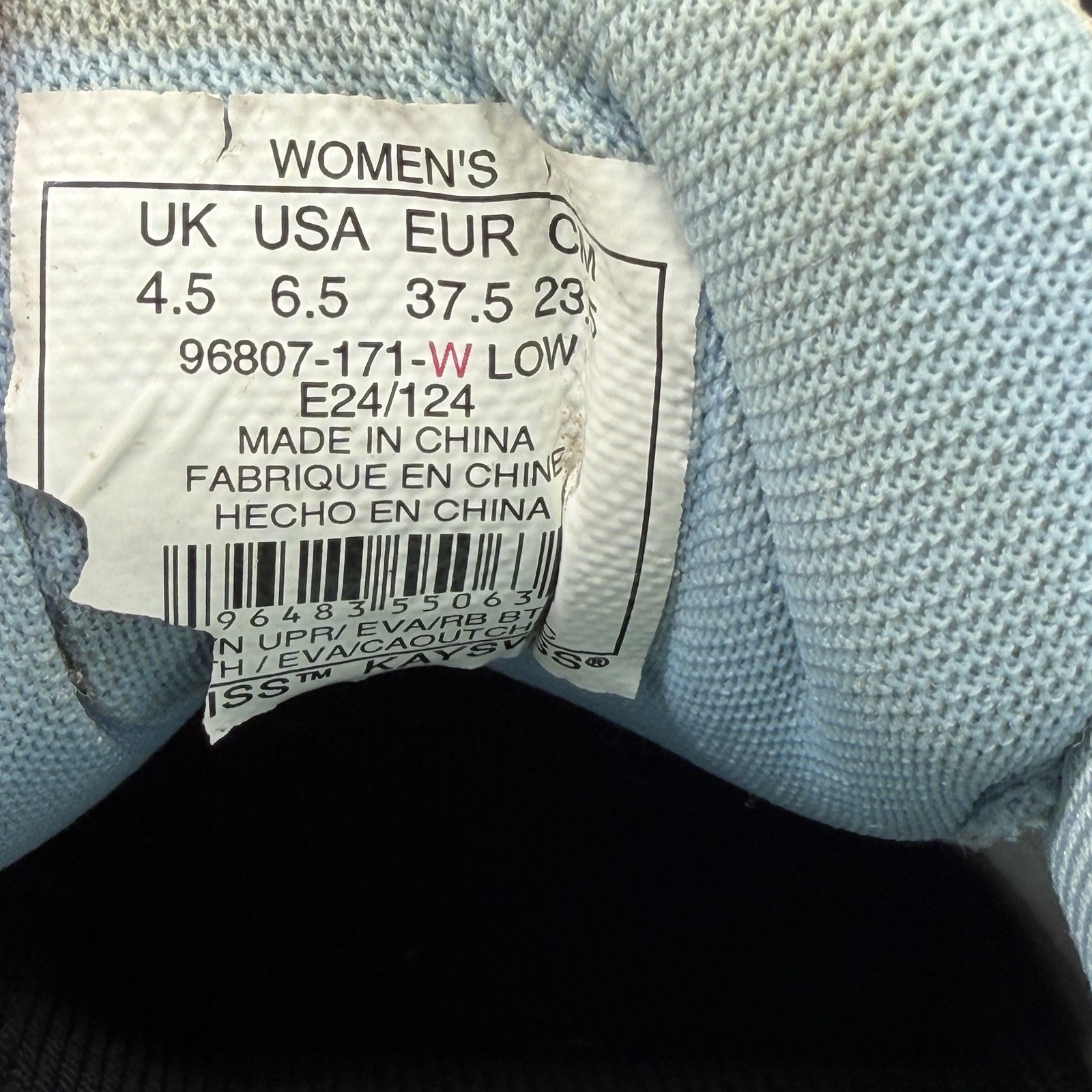 K-Swiss Hypercourt Express 2 Womens Size 6.5 Wide Blue White Tennis Sneakers