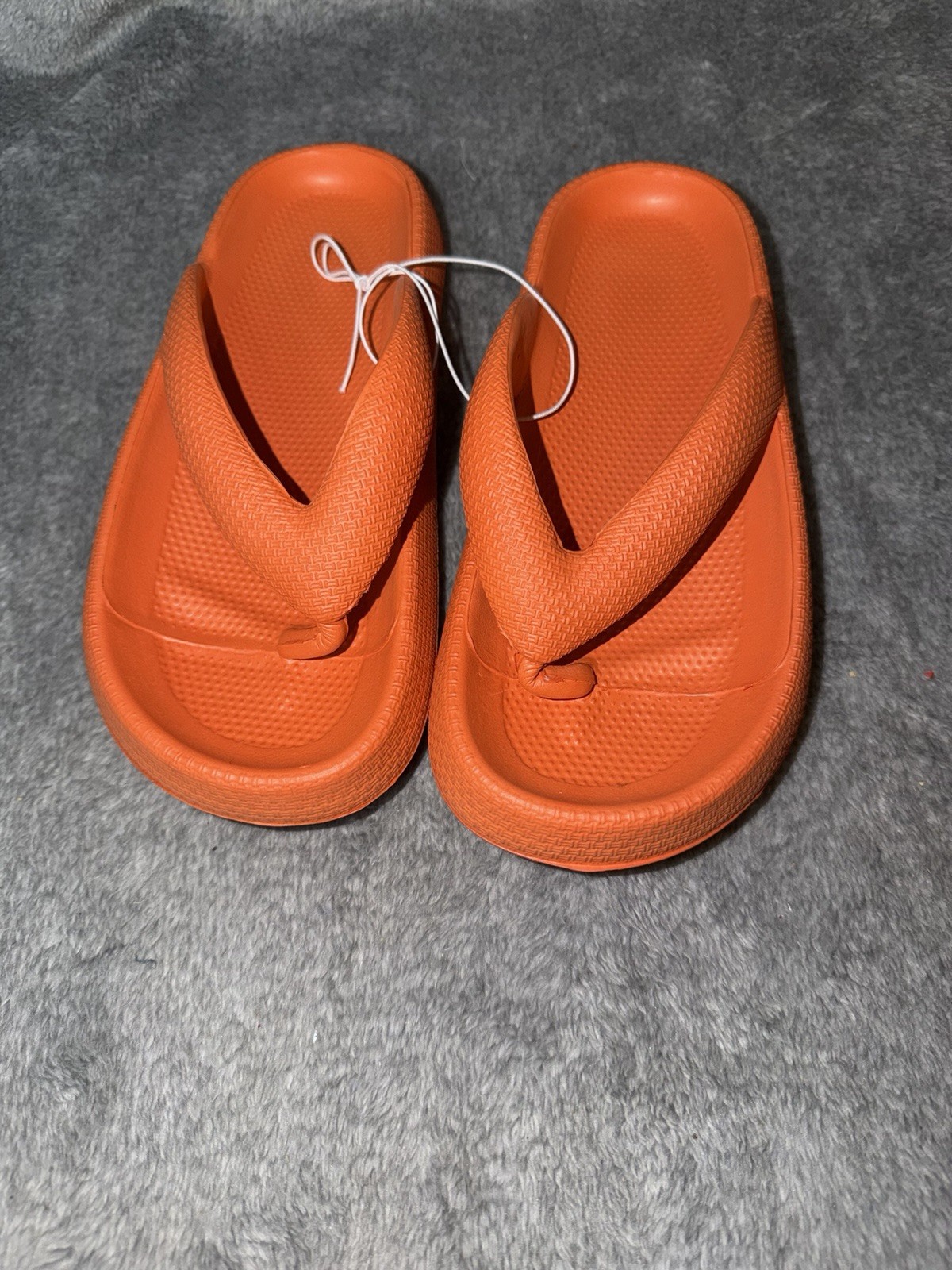 Unisex Orange Flip Flops Cloud Slides Sandals ( 40-41) Women’s 8.5-9.5