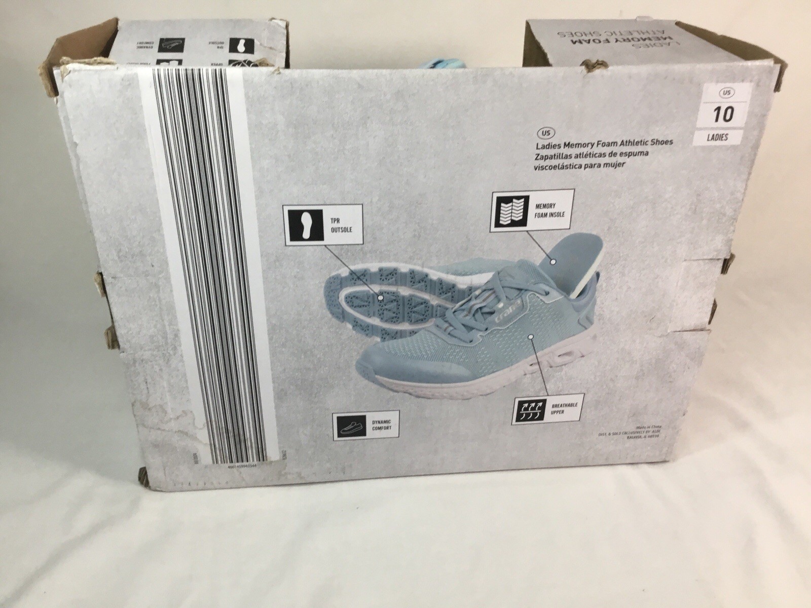 Crane Fitness Ladies Memory Foam Athletic Sneakers- size 10