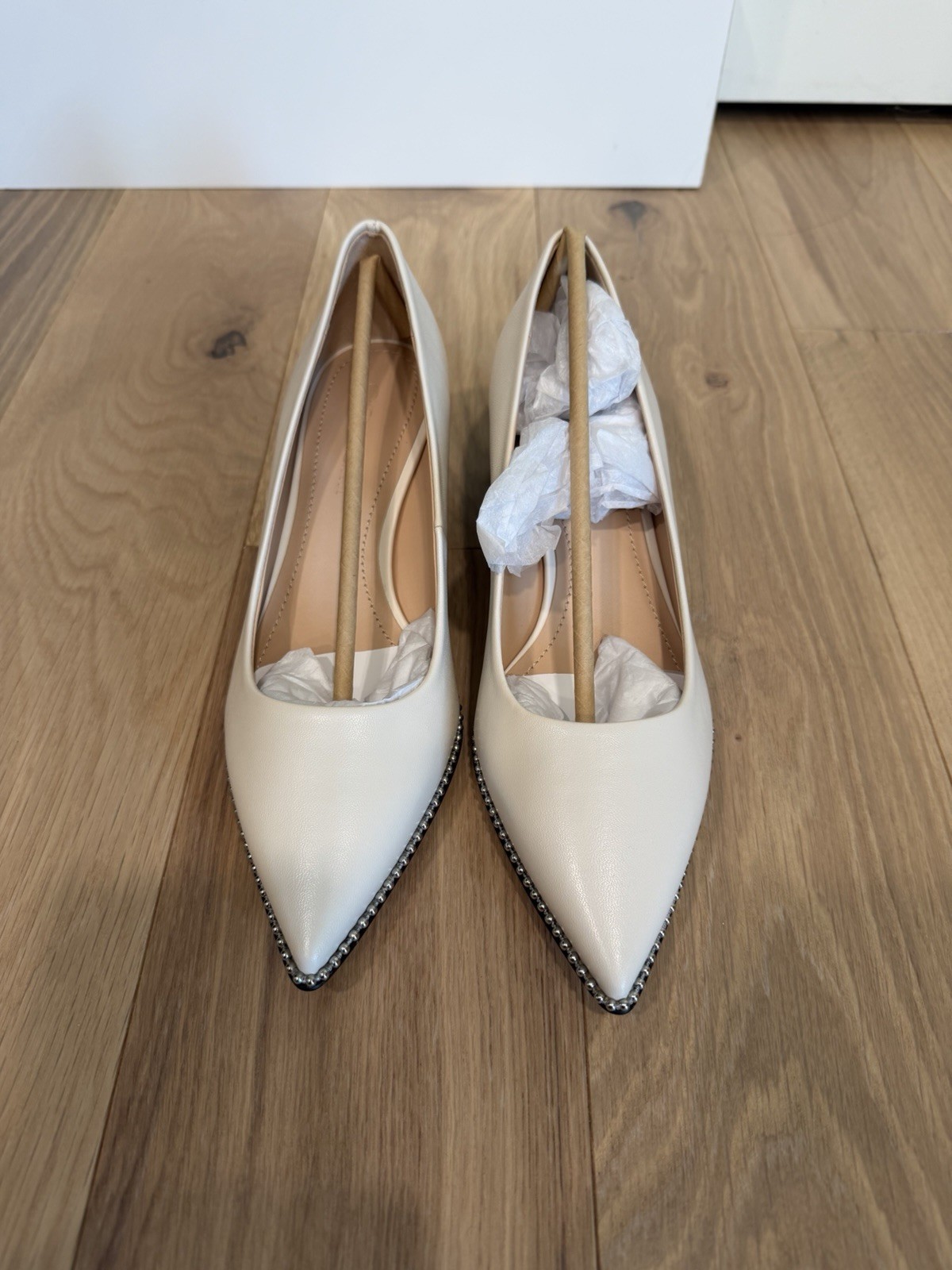 Coach Willa 45 Leather Pump Chalk White 7 B New In Box G4610