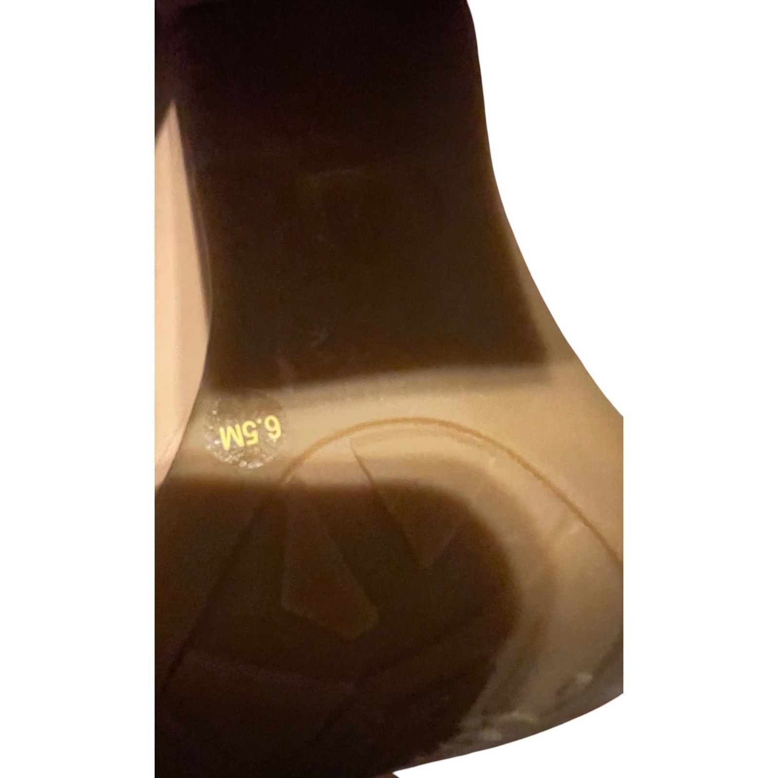 GB Gianni Bini Nude Patent Multi Strap Platform Block Heel Mary Janes 6.5M