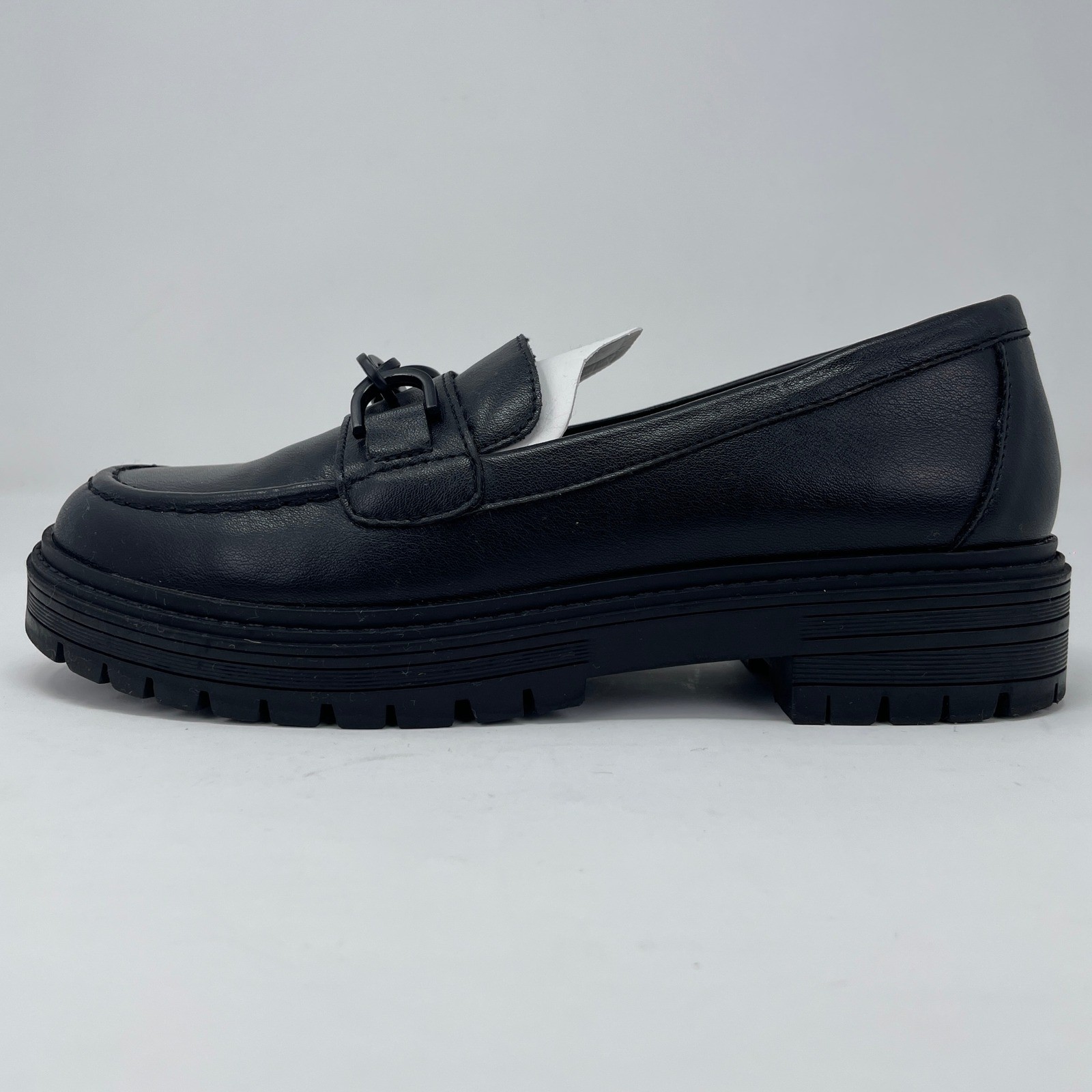 Seychelles Betty 2 Black Lug Loafer Matte Chain Houndstooth Dark Academia 7W