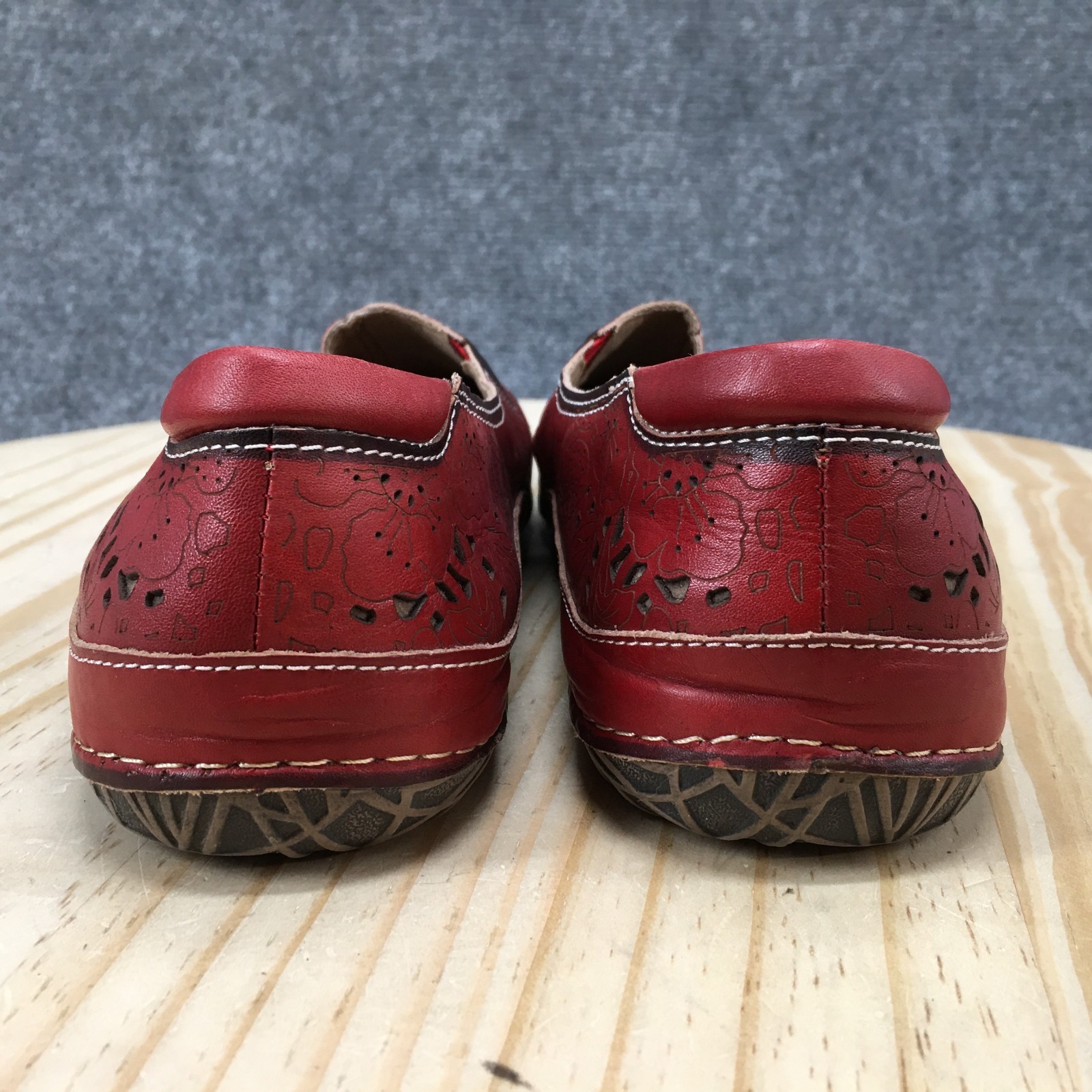 L’Artiste by Spring Step Klasik Womens 42 Loafers Slip On Closed Toe Leather Red