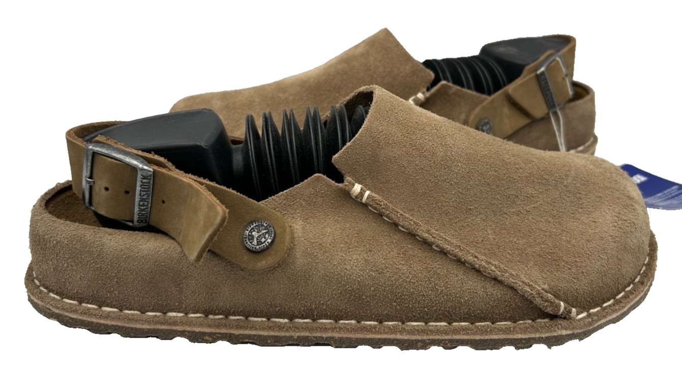 Birkenstock Women’s Lutry Premium Slip On Walking Clogs Taupe Narrow Size:6 77X