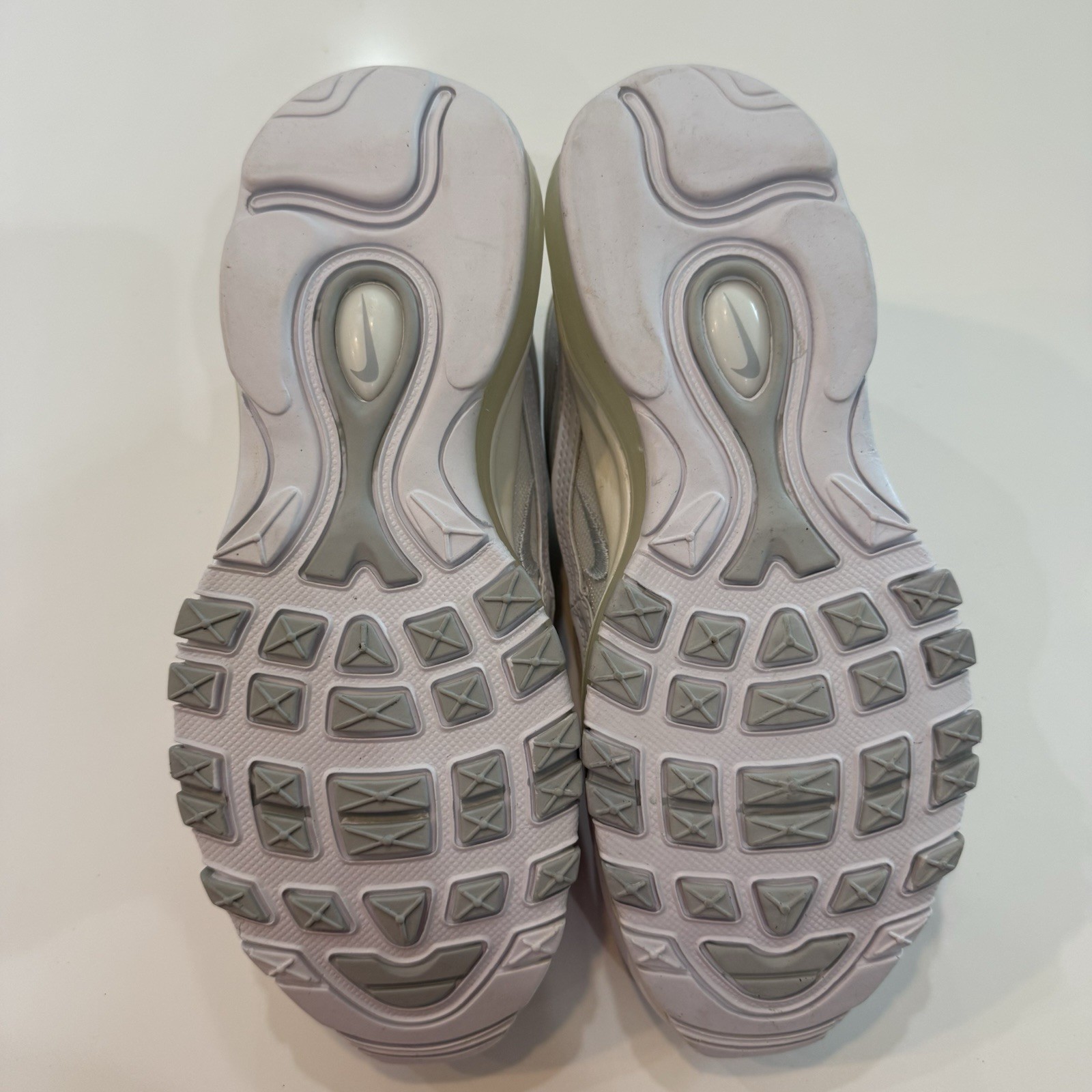 Size 5 Nike Air Max 97 White Pure Platinum Leather Women’s 921733-100 NEW