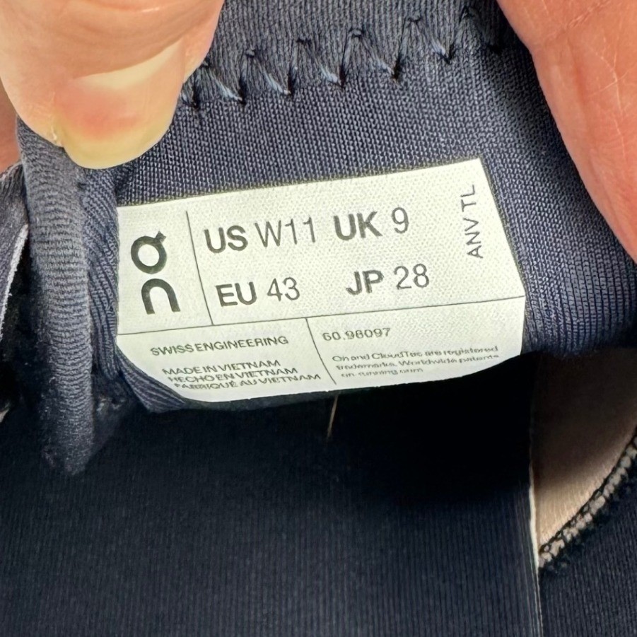 On Cloud X 3 Iron Fade Womens 11 Navy Lavender CloudTec Sneakers