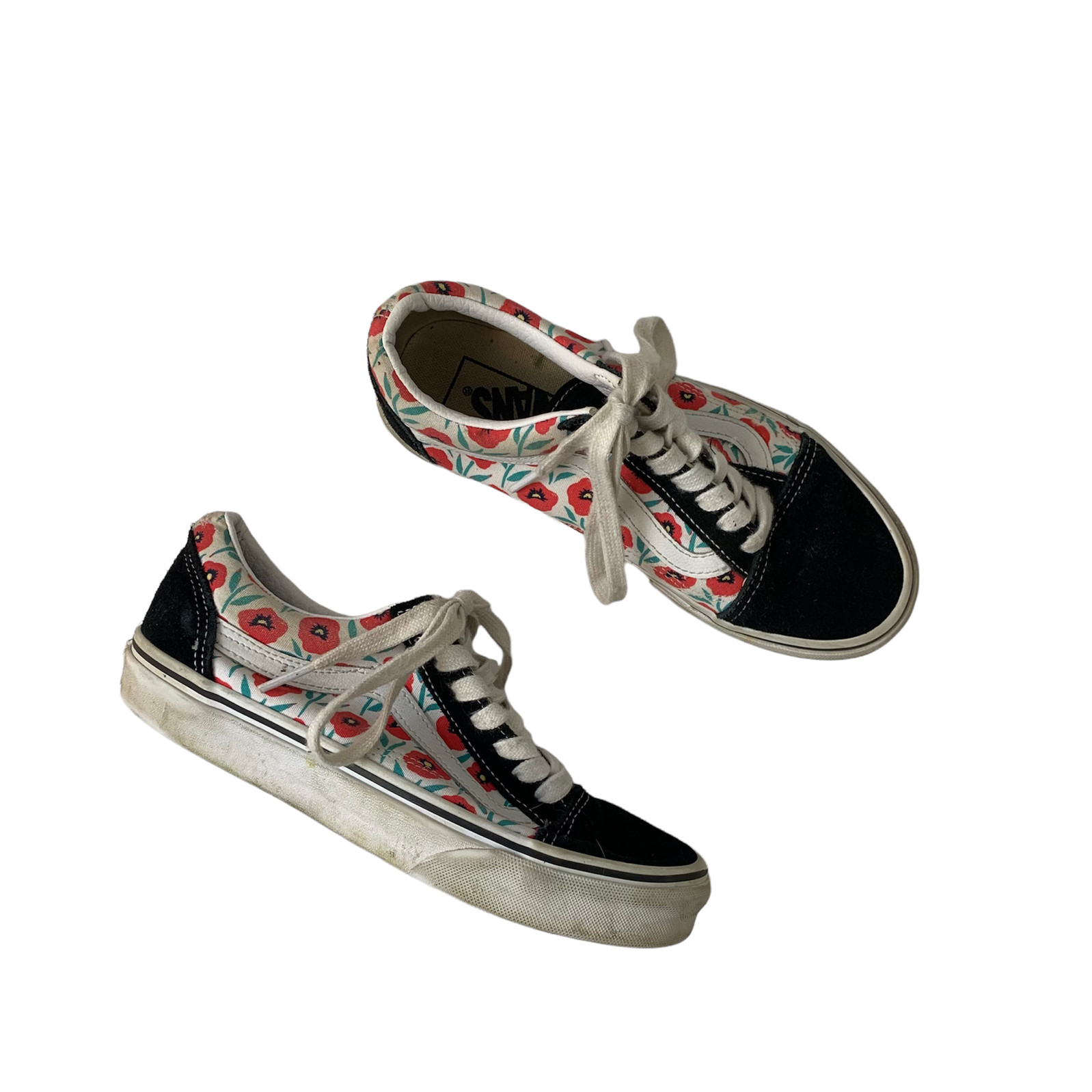 Vans Womens Sneakers Size 6 Lace-up Tulip Print Casual Closed-toe