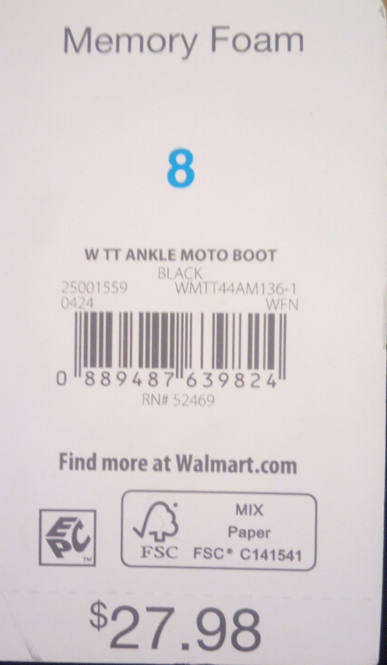 NWT Time and Tru Women’s Harness Ankle Boots Faux Leather Black Sizes 8 & 8.5