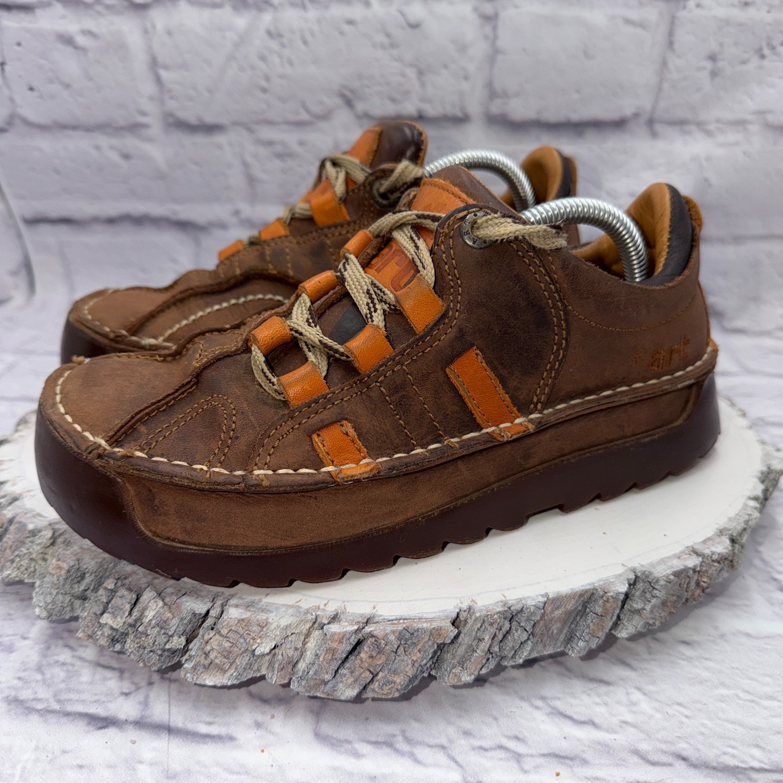 The ART Company Chunky Shoes Skyline 590 Y2K Sneakers Platform Leather Size 37