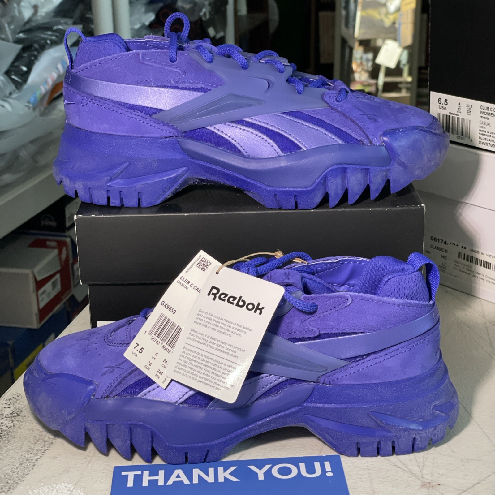 Size 7.5 W – 2022 New Cardi B x Reebok Club C V2 Ultima Purple W Retail $150