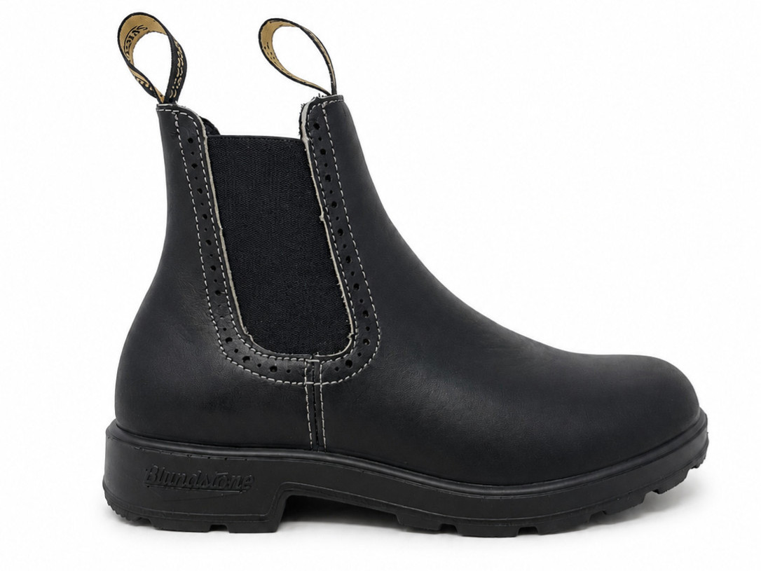 BLUNDSTONE 1448 ELASTIC SIDED BOOT HIGH TOP UNISEX BLACK LEATHER CHELSEA NEW