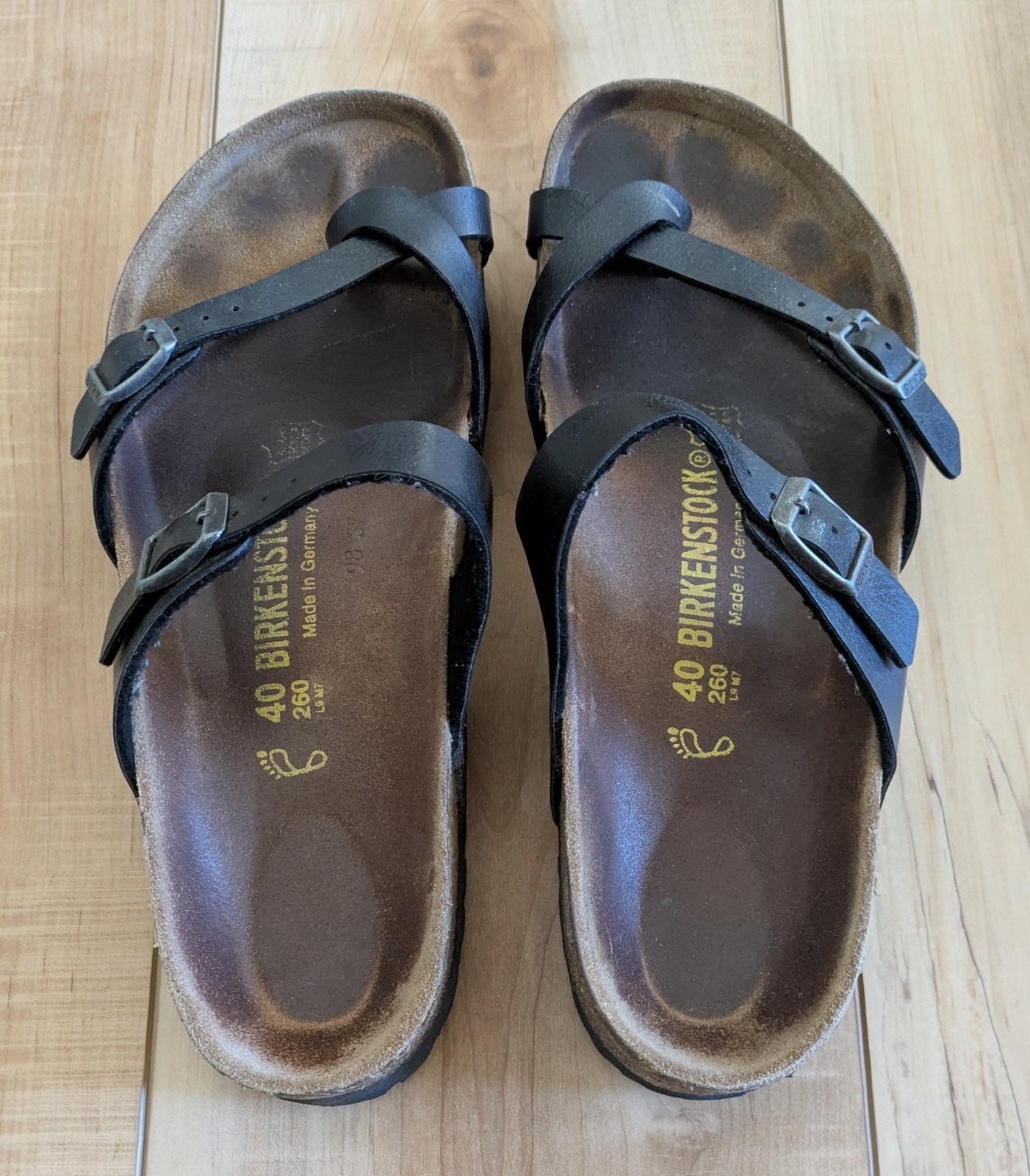 Birkenstock Mayari Black Sandals Adjustable Buckle Women’s 40 US 9-9.5