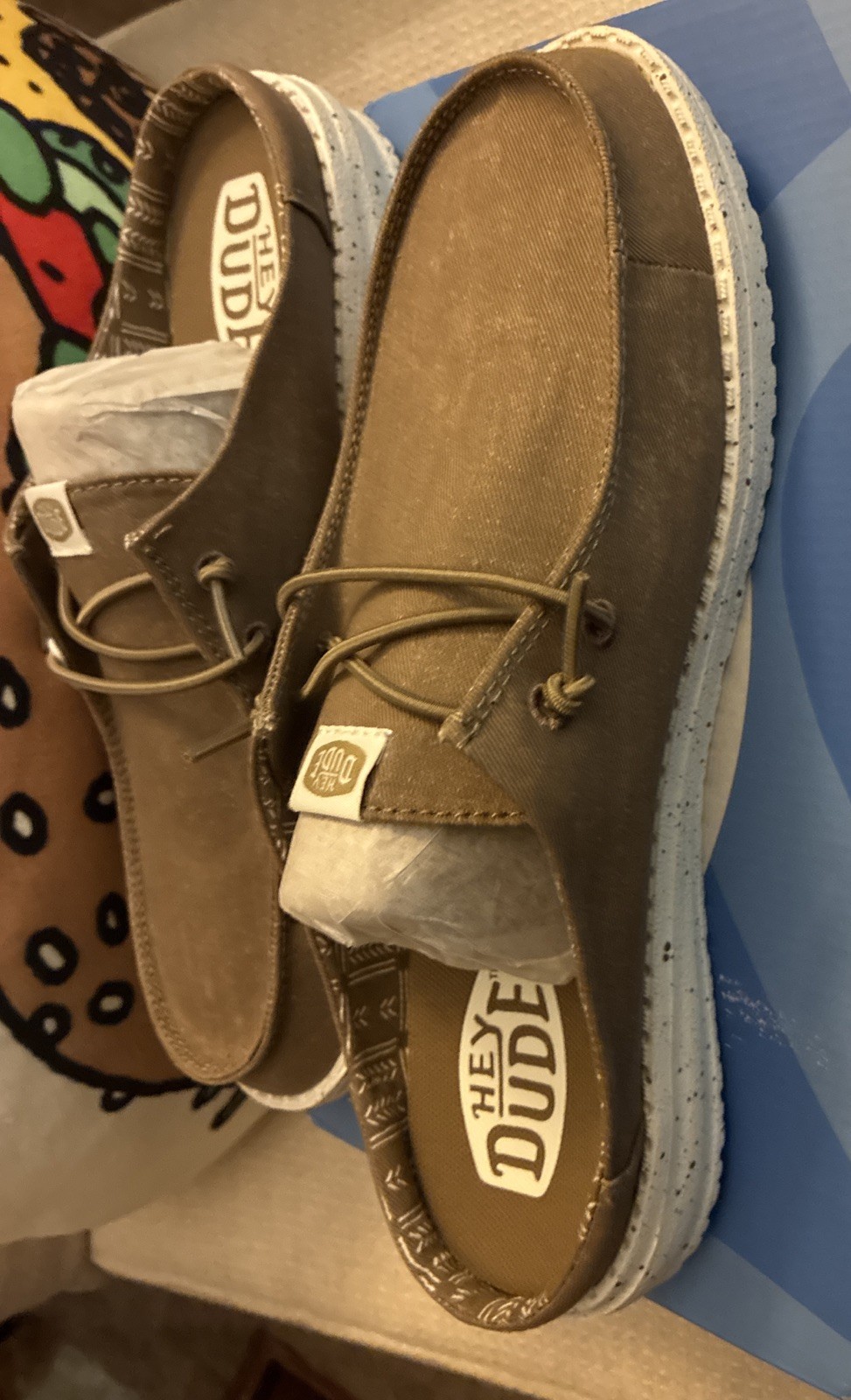 Hey Dude Wendy Stretch Canvas Walnut Women’s Size 9 Lightweight Slip-On