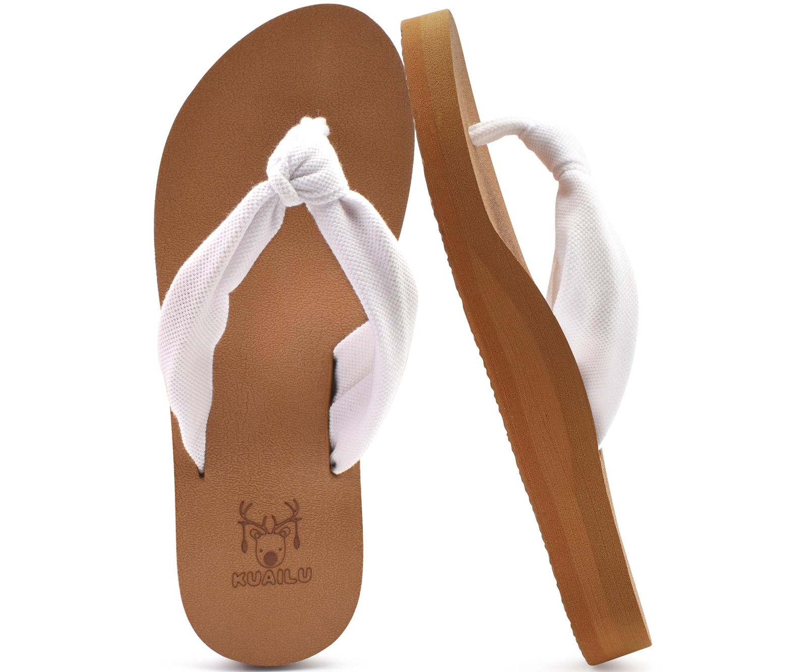 Kuailu Flip Flops Women Arch Support Yoga Mat Comfortable Summer Beach Walking