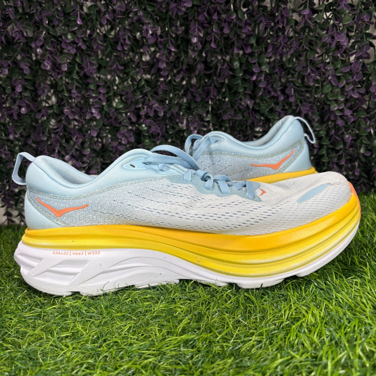 Hoka Bondi 8 Womens Size 9B Summer Song Country Air Running Shoe Sneaker Comfort