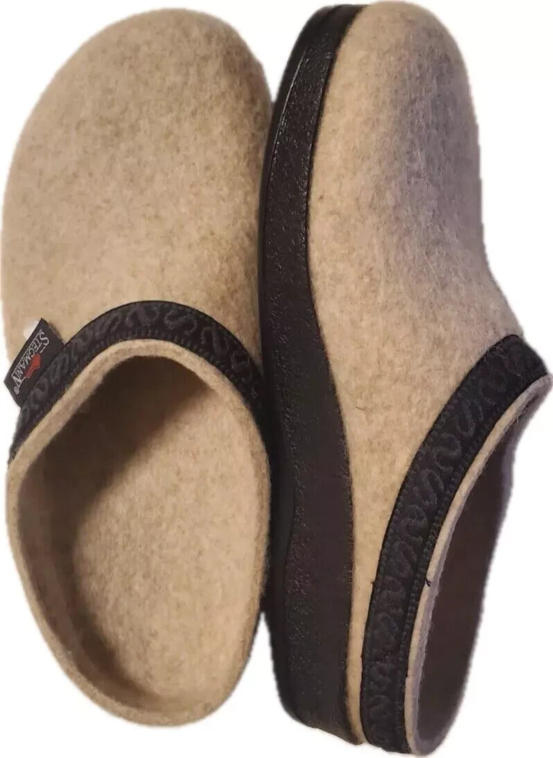 Stegmann Women’s Wool Clogs Poly Sole Natural Size 10