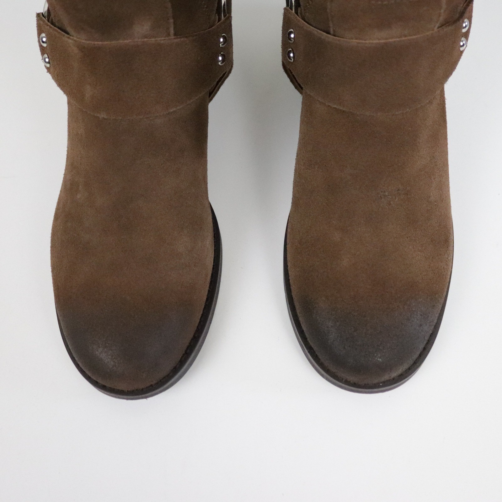 Anthropologie Bibi Lou Suede Studded Harness Western Boots EU 37 US 6 – 6.5